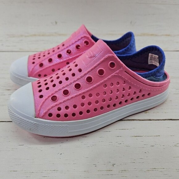 Skechers Foamies Guzman Steps Girls Slip On Rubber Waterproof Shoes Pink Size 13 - Picture 1 of 11